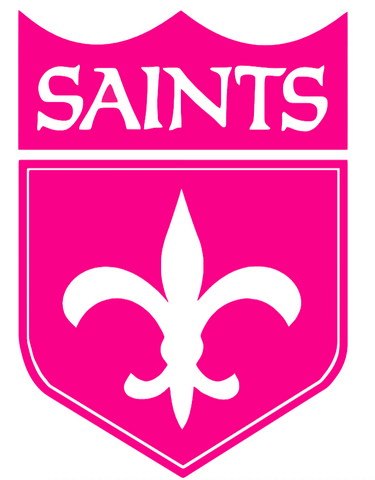 New Orleans Saints Hot Pink Retro Throwback Logo Premium DieCut Vinyl Decal PICK SIZE