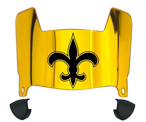 New Orleans Saints Retro Throwback Mini Football Helmet Visor Shield w/ Clips - PICK VISOR & LOGO COLOR