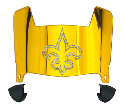 New Orleans Saints Limited Edition Mini Football Helmet Visor Shield w/ Clips - PICK VISOR & LOGO COLOR