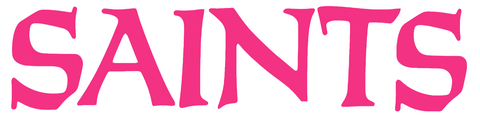 New Orleans Saints Hot Pink Team Name Logo Premium DieCut Vinyl Decal PICK SIZE