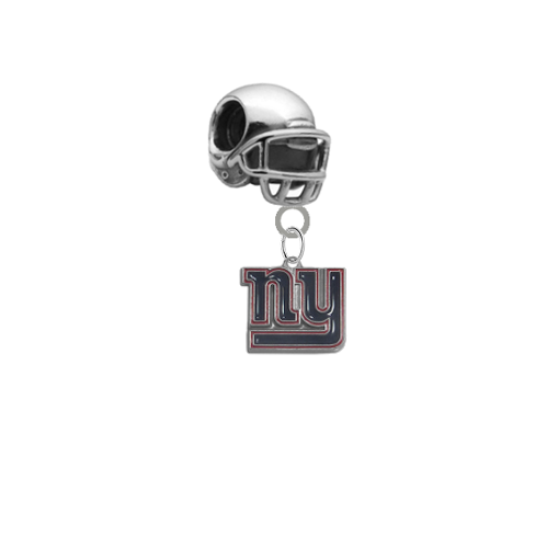New York Giants 3D Football Helmet Universal European Bracelet Charm (Pandora Compatible)
