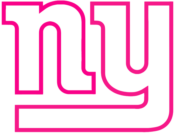New York Giants Hot Pink Alternate Logo Premium DieCut Vinyl Decal PICK SIZE