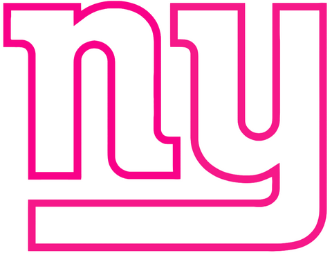 New York Giants Hot Pink Alternate Logo Premium DieCut Vinyl Decal PICK SIZE