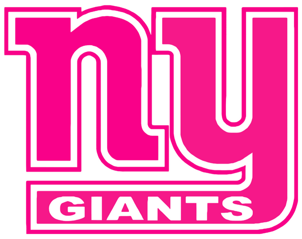 New York Giants Hot Pink Alternate Logo Premium DieCut Vinyl Decal PICK SIZE