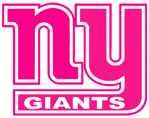 New York Giants Hot Pink Alternate Logo Premium DieCut Vinyl Decal PICK SIZE