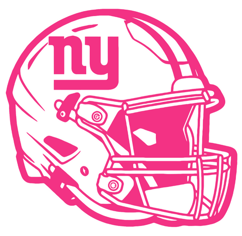 New York Giants HOT PINK Football Helmet Premium DieCut Vinyl Decal PICK SIZE