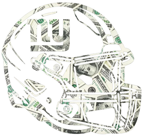 New York Giants Football Helmet Money Print Premium DieCut Vinyl Decal PICK SIZE