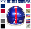 New York Giants Jersey Style Vinyl Number Decal Sheet Set of 50 #0-9 - Pick Color & Size