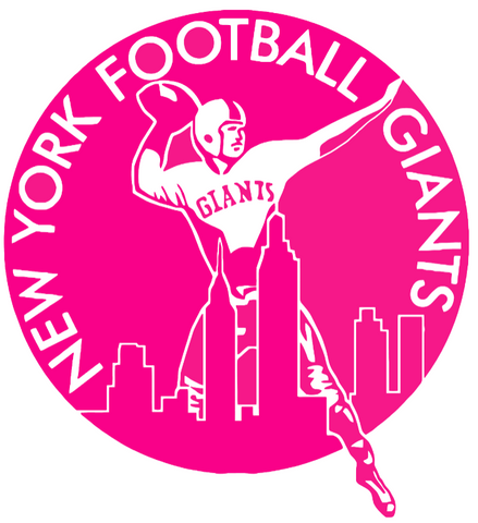 New York Giants Hot Pink Retro Throwback Logo Premium DieCut Vinyl Decal PICK SIZE