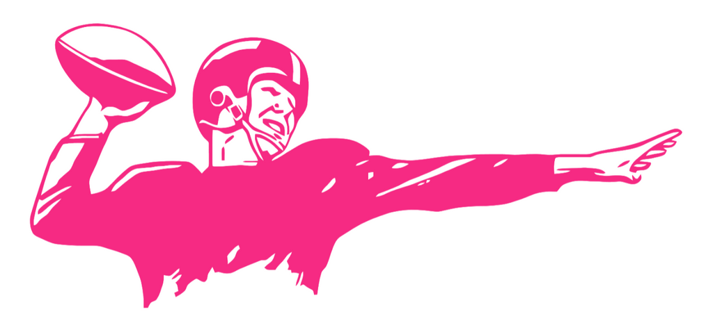 New York Giants Hot Pink Retro Throwback Logo Premium DieCut Vinyl Decal PICK SIZE