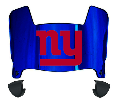New York Giants Mini Football Helmet Visor Shield w/ Clips - PICK VISOR & LOGO COLOR