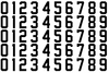 New York Islanders Helmet Jersey Style Vinyl Number Decal Sheet Set of 50 #0-9 - Pick Color & Size