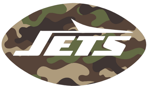 New York Jets Woodland Camo Camouflage Alternate Logo Premium DieCut Vinyl Decal PICK SIZE