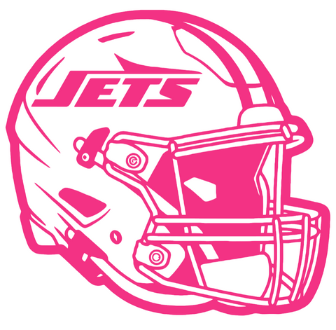 New York Jets HOT PINK Football Helmet Premium DieCut Vinyl Decal PICK SIZE