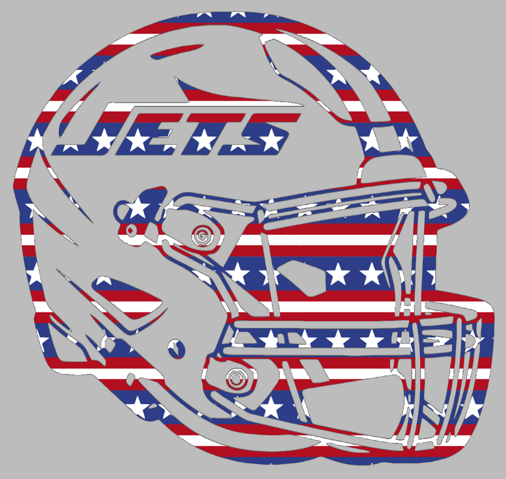 New York Jets Football Helmet Stars & Stripes USA American Flag Vinyl Decal PICK SIZE