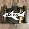 New York Jets Full Size Football Helmet Visor Shield Silver Chrome Mirror w/ Clips - PICK LOGO COLOR