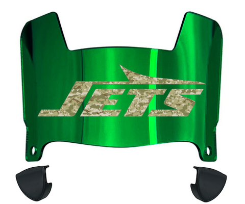 New York Jets Limited Edition Mini Football Helmet Visor Shield w/ Clips - PICK VISOR & LOGO COLOR