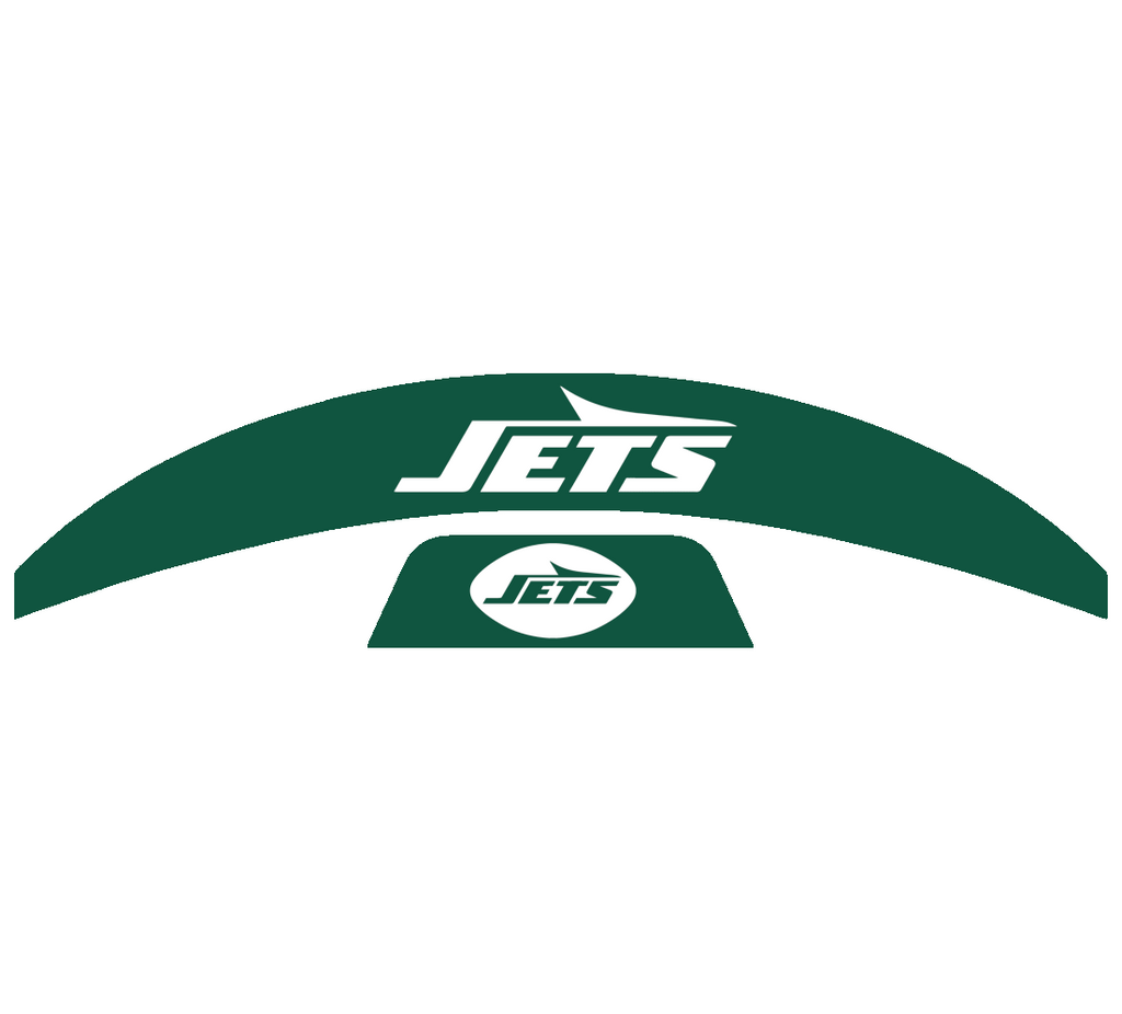 New York Jets MIDI Mid Size SpeedFlex Football Helmet Front & Back Bumper Decal Set - Pick Color
