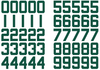New York Jets Jersey Style Vinyl Number Decal Sheet Set of 50 #0-9 - Pick Color & Size