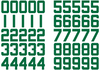New York Jets Jersey Style Vinyl Number Decal Sheet Set of 50 #0-9 - Pick Color & Size