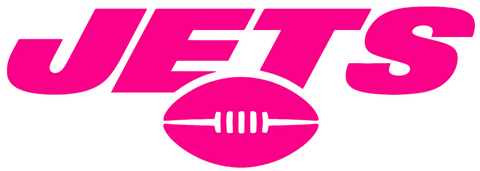 New York Jets Hot Pink Retro Throwback Logo Premium DieCut Vinyl Decal PICK SIZE