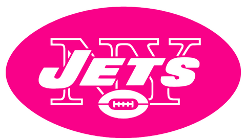 New York Jets Hot Pink Retro Throwback Logo Premium DieCut Vinyl Decal PICK SIZE
