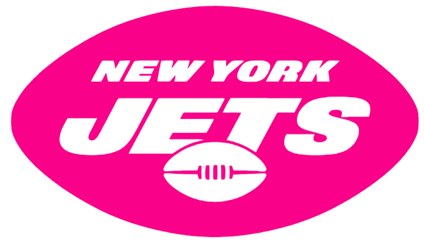 New York Jets Hot Pink Retro Throwback Logo Premium DieCut Vinyl Decal PICK SIZE