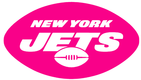 New York Jets Hot Pink Retro Throwback Logo Premium DieCut Vinyl Decal PICK SIZE