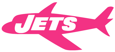 New York Jets Hot Pink Retro Throwback Logo Premium DieCut Vinyl Decal PICK SIZE