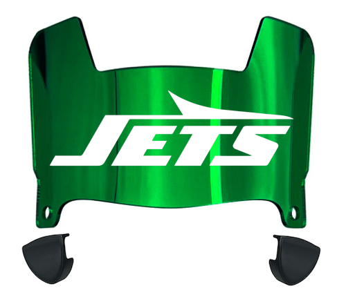 New York Jets Mini Football Helmet Visor Shield w/ Clips - PICK VISOR & LOGO COLOR