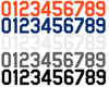 New York Mets Baseball Helmet Jersey Style Vinyl Number Decal Sheet Set of 50 #0-9 - Pick Color & Size
