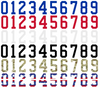 New York Rangers Helmet Jersey Style Vinyl Number Decal Sheet Set of 50 #0-9 - Pick Color & Size