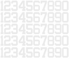 New York Yankees Baseball Helmet Jersey Style Vinyl Number Decal Sheet Set of 50 #0-9 - Pick Color & Size
