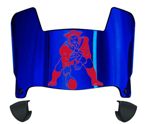 New England Patriots Retro Throwback Mini Football Helmet Visor Shield w/ Clips - PICK VISOR & LOGO COLOR