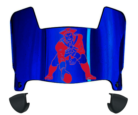 New England Patriots Retro Throwback Mini Football Helmet Visor Shield w/ Clips - PICK VISOR & LOGO COLOR