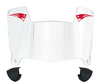 New England Patriots Mini Football Helmet Visor Shield w/ Clips - PICK VISOR & LOGO COLOR