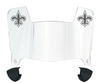 New Orleans Saints Mini Football Helmet Visor Shield w/ Clips - PICK VISOR & LOGO COLOR