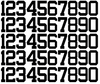 New York Yankees Baseball Helmet Jersey Style Vinyl Number Decal Sheet Set of 50 #0-9 - Pick Color & Size