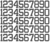 New York Yankees Baseball Helmet Jersey Style Vinyl Number Decal Sheet Set of 50 #0-9 - Pick Color & Size