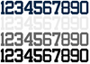 New York Yankees Baseball Helmet Jersey Style Vinyl Number Decal Sheet Set of 50 #0-9 - Pick Color & Size