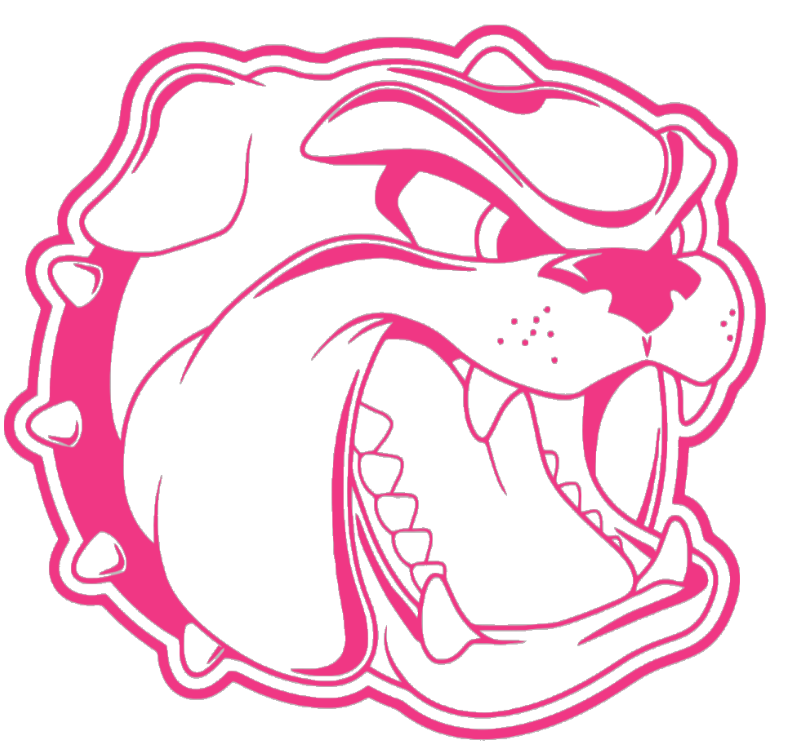 North Carolina Asheville Bulldogs HOT PINK Team Logo Premium DieCut Vinyl Decal PICK SIZE