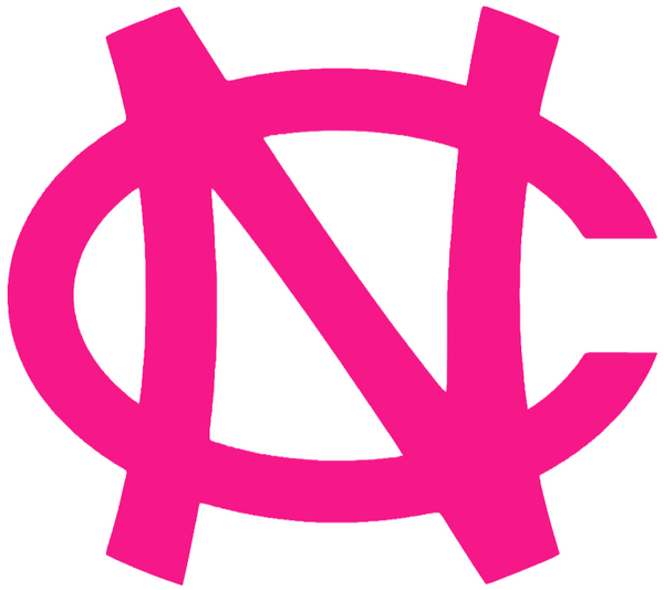North Carolina Tar Heels Hot Pink Retro Throwback Logo Premium DieCut Vinyl Decal PICK SIZE