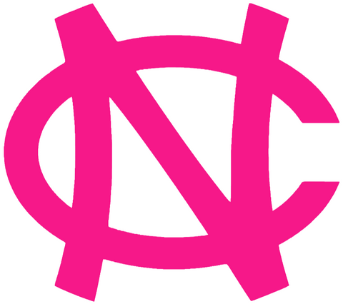 North Carolina Tar Heels Hot Pink Retro Throwback Logo Premium DieCut Vinyl Decal PICK SIZE