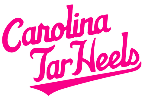 North Carolina Tar Heels Hot Pink Script Team Name Logo Premium DieCut Vinyl Decal PICK SIZE