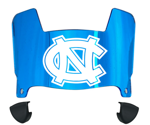 North Carolina Tar Heels Mini Football Helmet Visor Shield w/ Clips - PICK VISOR & LOGO COLOR