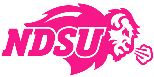 North Dakota State Bison Hot Pink NDSU Logo Premium DieCut Vinyl Decal PICK SIZE