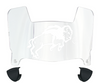 North Dakota State Bison Mini Football Helmet Visor Shield w/ Clips - PICK VISOR & LOGO COLOR