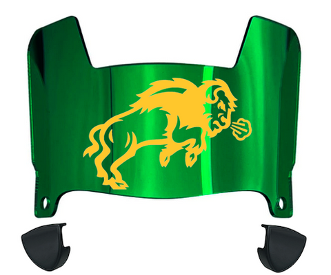 North Dakota State Bison Mini Football Helmet Visor Shield w/ Clips - PICK VISOR & LOGO COLOR