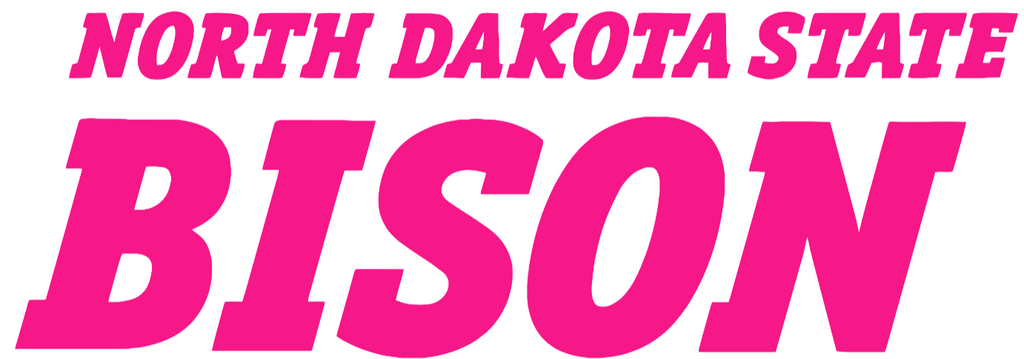 North Dakota State Bison Hot Pink Team Name Logo Premium DieCut Vinyl Decal PICK SIZE