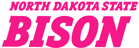 North Dakota State Bison Hot Pink Team Name Logo Premium DieCut Vinyl Decal PICK SIZE